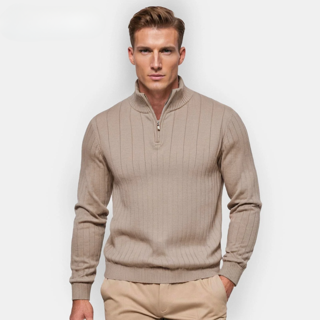 Herren Zip-Up Strickpullover (Ausverkauf)